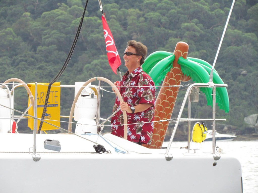 Sarah Goddard Jones at the helm of Wine Dark Sea - CYCA’s Great Veterans Race - Audi Winter Series 2012 © CYCA Staff - copyright